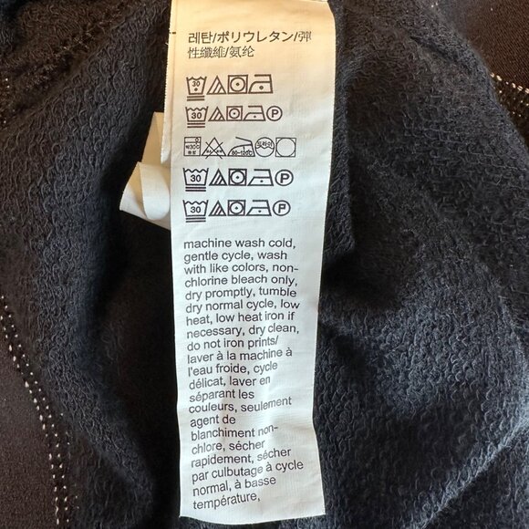 Calvin Klein Jeans Womens Black Hoodie W/ White Logo Hem Size M - Picture 9 of 10